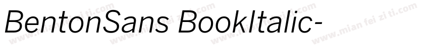 BentonSans BookItalic字体转换